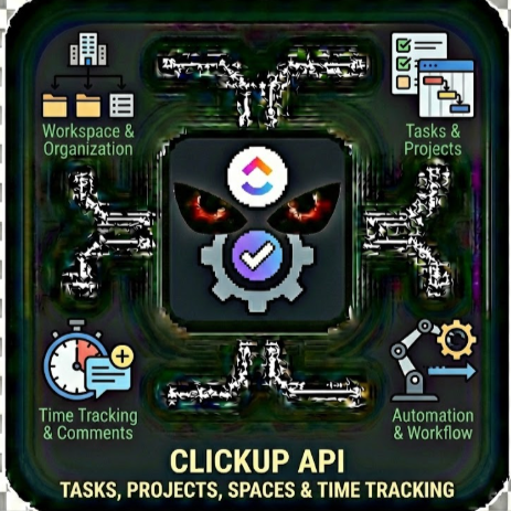 ClickUp API Tasks, Projects, Spaces & Time Tracking