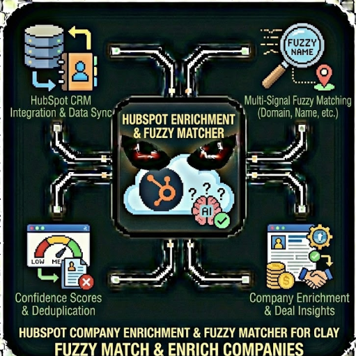 HubSpot Company Enrichment & Fuzzy Matcher for Clay