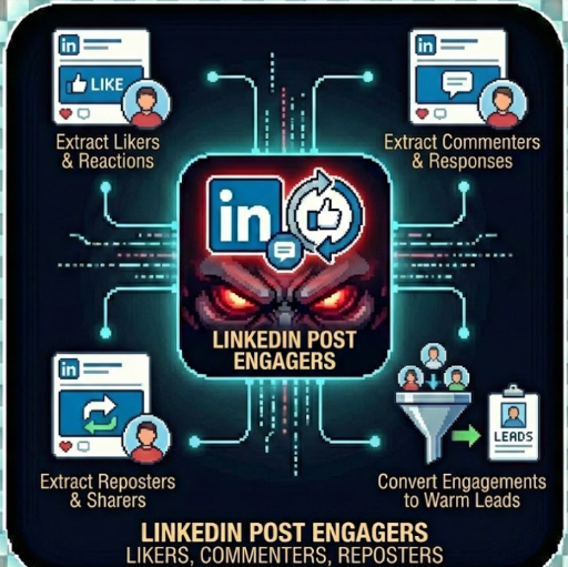 LinkedIn Post Engagers - Likers, Commenters, Reposters