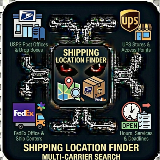 Shipping Location Finder (USPS, UPS, FedEx)