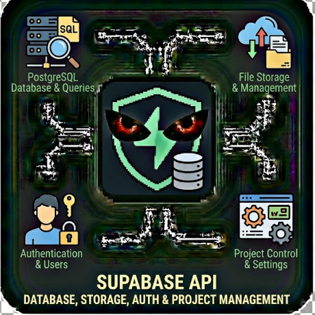 Supabase API Database, Storage, Auth & Project Management