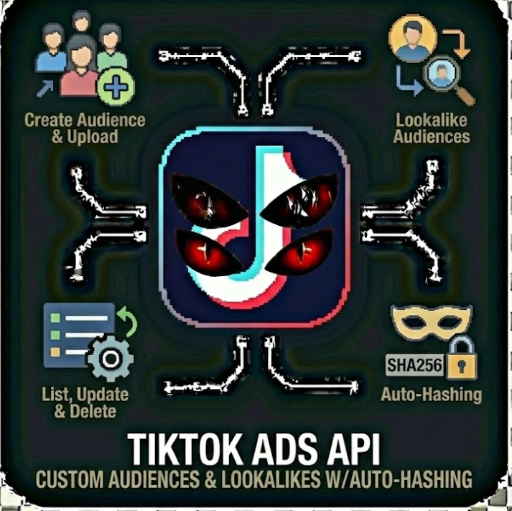 TikTok Ads API - Custom Audiences & Lookalikes w/Auto-Hashing